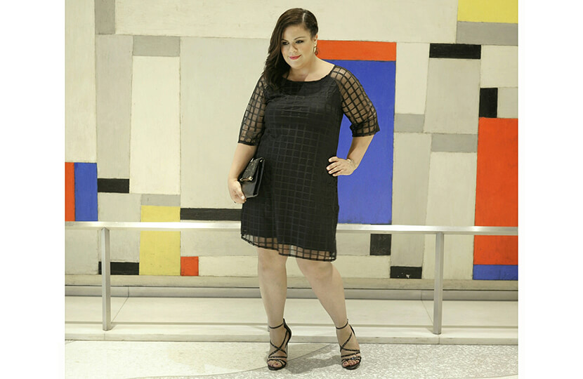 rosaliz jimenez in a plus size lbd