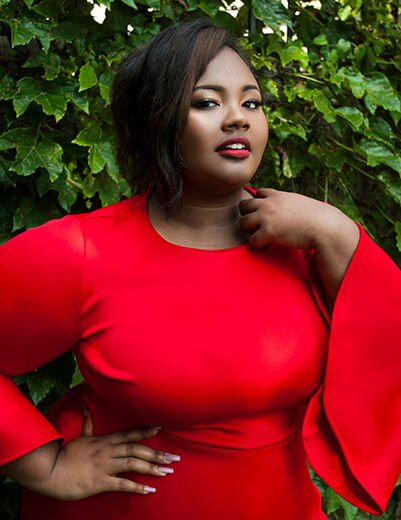 yasmine arrington red dress