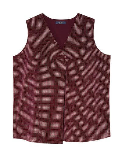 Plus size burgundy tank with studs