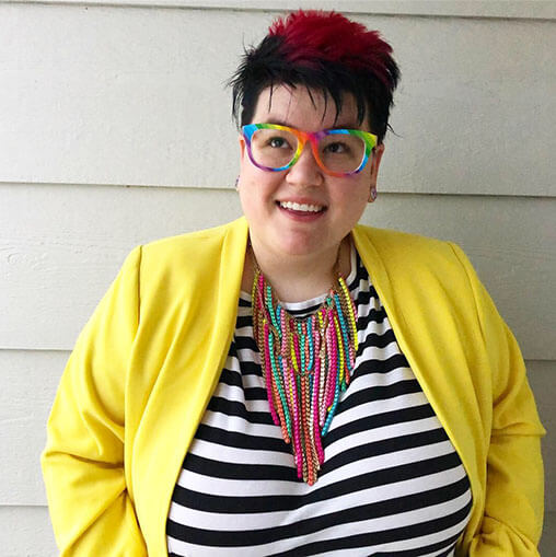 jess hays plus-size striped top yellow jacket